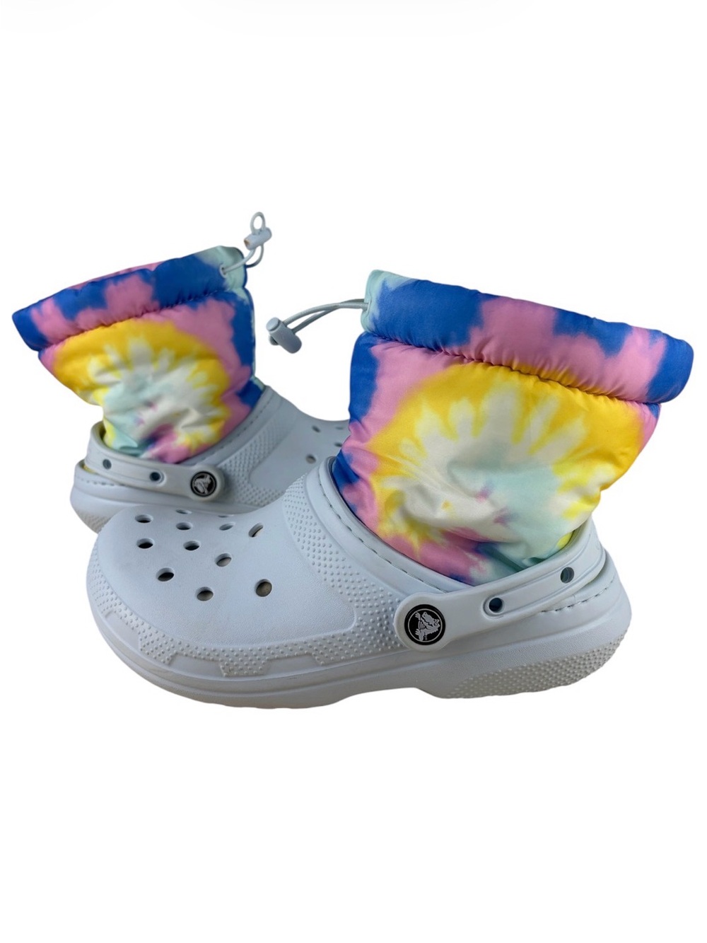 Crocs Classic Lined Neo Puff Tie Dye Boots Light Blue M5 W7